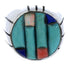 Genuine Sterling Silver Multicolor Inlay Ring Size 11-3/4 JX37771
